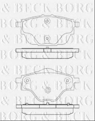 BORG & BECK bbp2451 -  Комплект тормозных колодок, дисковый тормоз